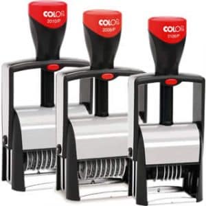 Carimbo numerador automático Colop em metal com alavanca