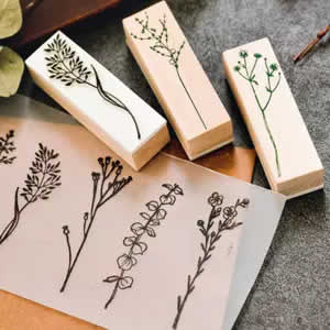 carimbos de madeira scrapbooking