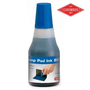 Frasco de tinta azul Colop para almofadas de carimbos