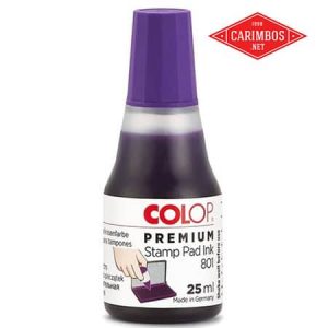 Frasco de tinta roxa Colop 801 para recarga de carimbos