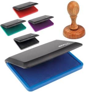 Almofadas de tinta coloridas para carimbos manuais
